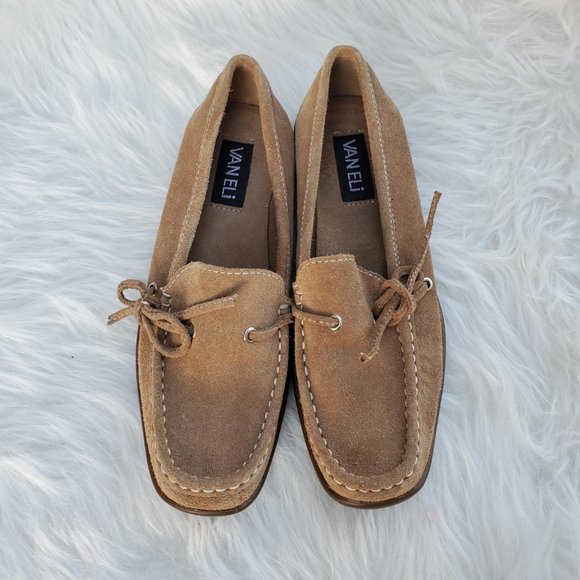 VANELl Tan Brushed Leather Women's Loafers, Size 6.5N - Picture 2 of 7
